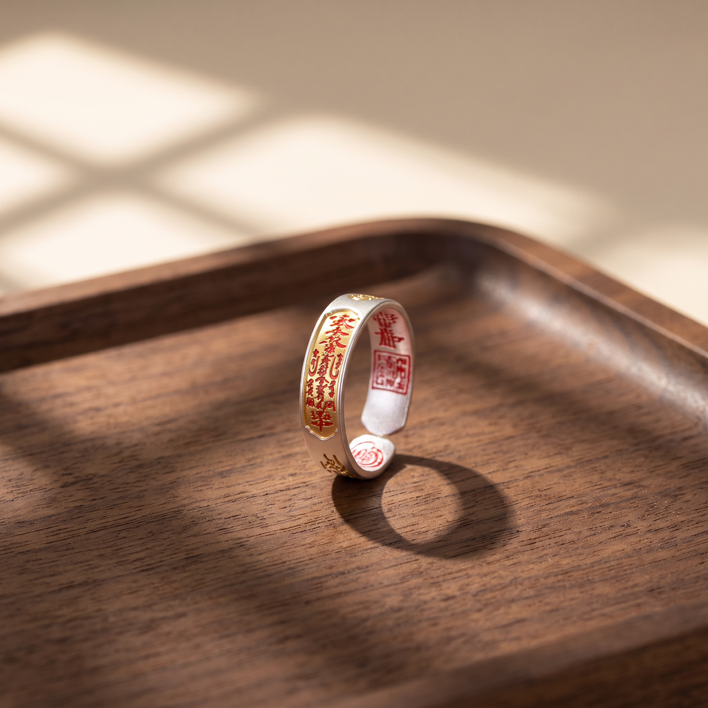 Ancient Symbol Ring — Secret Engraved Rune Inside, Adjustable Spiritual Talisman