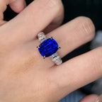 GRC Certified Kashmir Sapphire Ring - 5.68 Carat Engagement & Birthstone Jewelry for Anniversaries