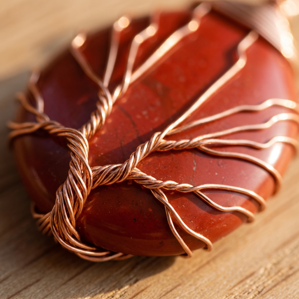 Tree of Life Crystal Necklace — Natural Healing Stone Pendant, Spiritual Gift for Her