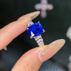 GRC Certified Kashmir Sapphire Ring - 5.68 Carat Engagement & Birthstone Jewelry for Anniversaries