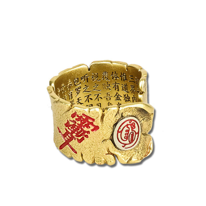 Ancient Symbol Ring — Secret Engraved Rune Inside, Adjustable Spiritual Talisman Ring