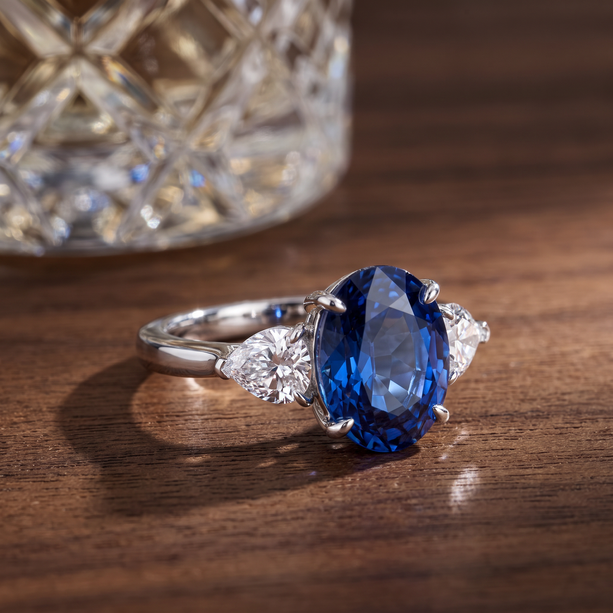 925 Silver Cultured Cornflower Spinel Ring | Perfect Gift for Weddings & Engagements