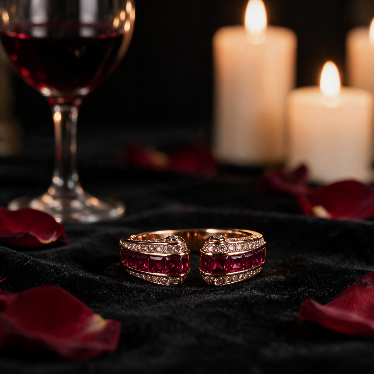 Light Luxury Ruby Princess Ring - Silver Gold-Plated Vintage Jewelry for Women