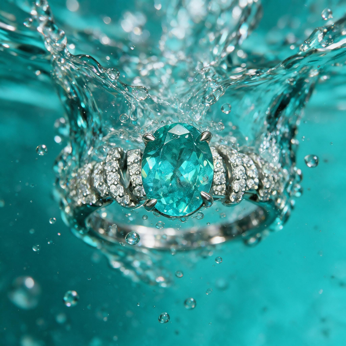 2ct Cultured Paraíba Ring - Ideal for Weddings, Engagements & Everyday Wear