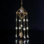 Crystal Suncatcher Rainbow Maker — Hamsa Charm Boho Window Hanging, Spiritual Home Decor Gift