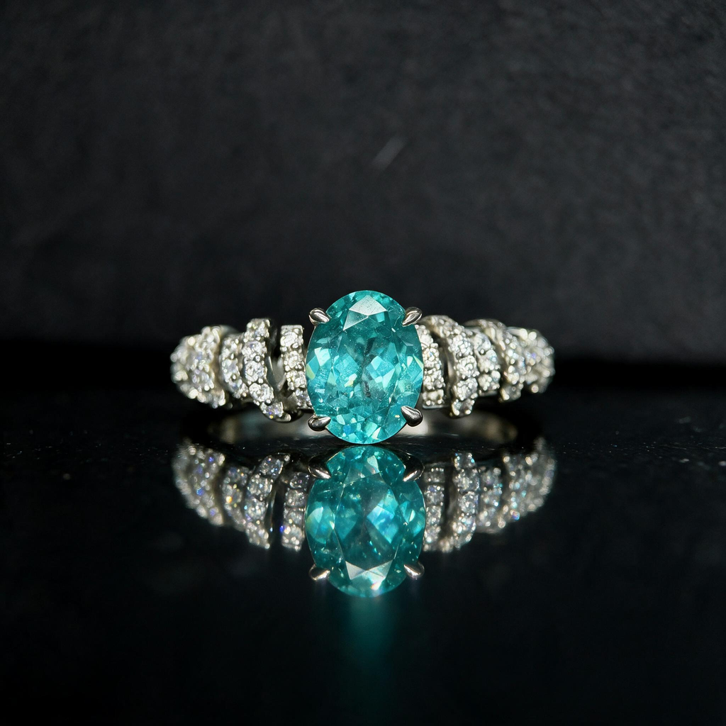 2ct Cultured Paraíba Ring - Ideal for Weddings, Engagements & Everyday Wear