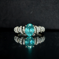 2ct Cultured Paraíba Ring - Ideal for Weddings, Engagements & Everyday Wear