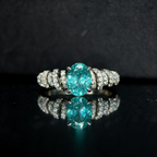 2ct Cultured Paraíba Ring - Ideal for Weddings, Engagements & Everyday Wear