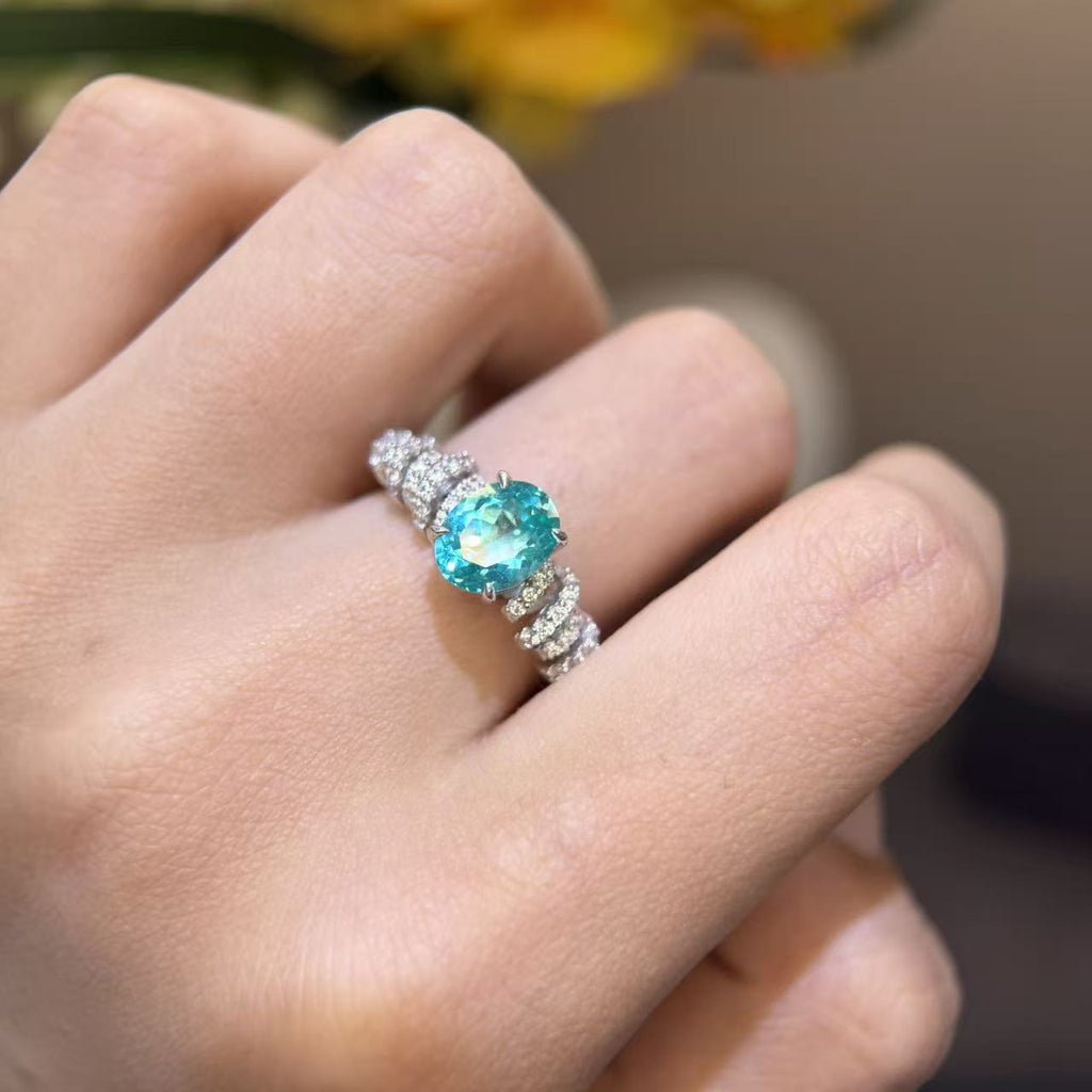 2ct Cultured Paraíba Ring - Ideal for Weddings, Engagements & Everyday Wear