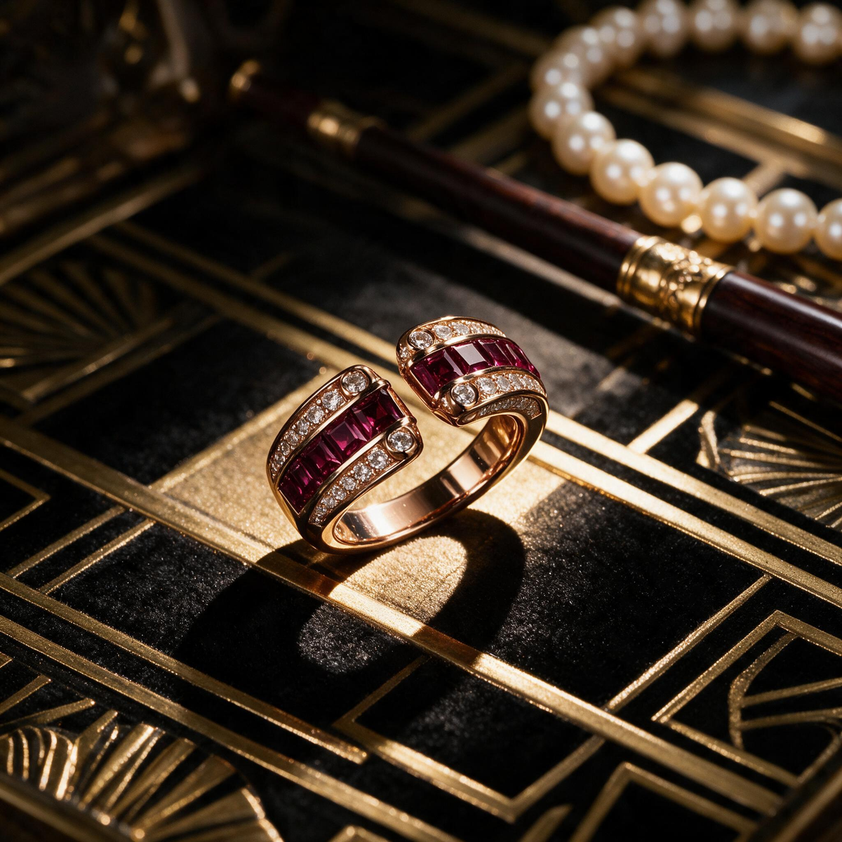 Light Luxury Ruby Princess Ring - Silver Gold-Plated Vintage Jewelry for Women