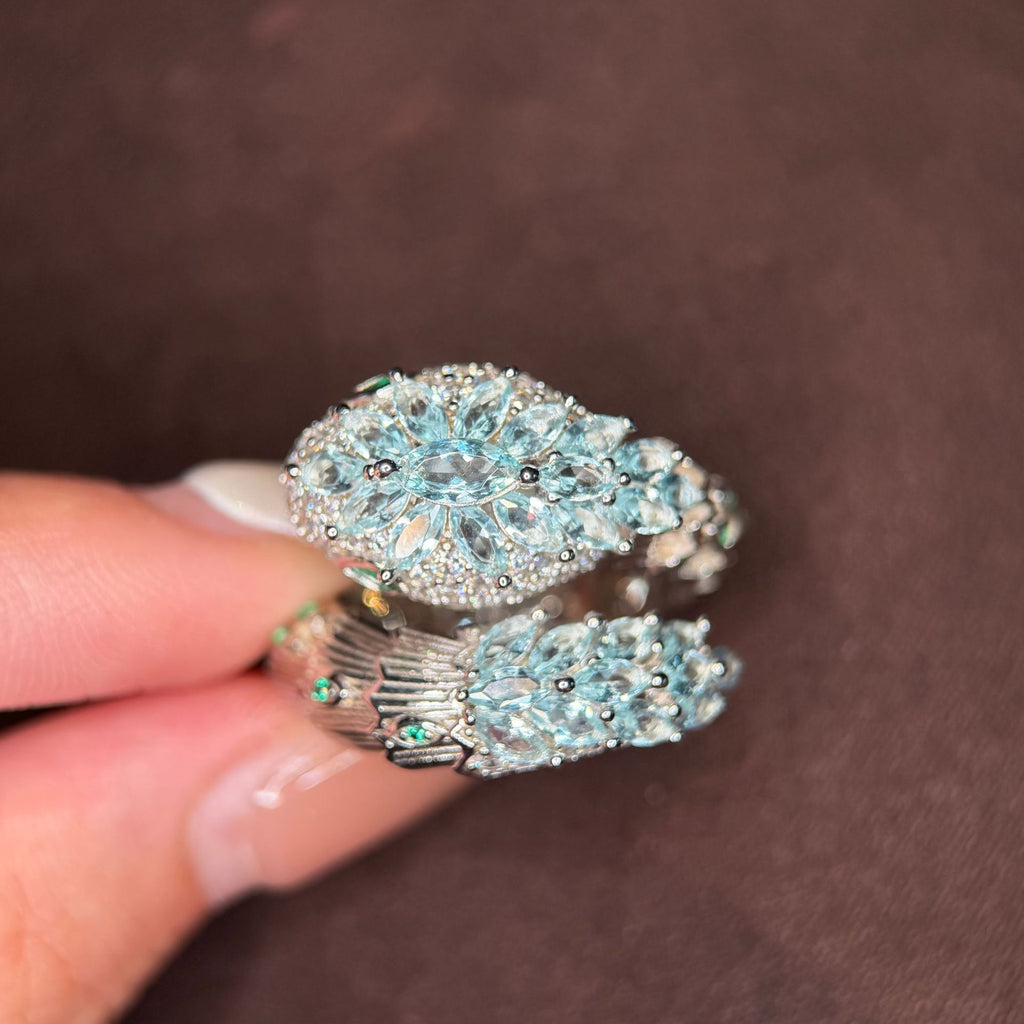 Vintage serpentine sterling silver ring, Art Deco animal-style jewelry, a gift for her