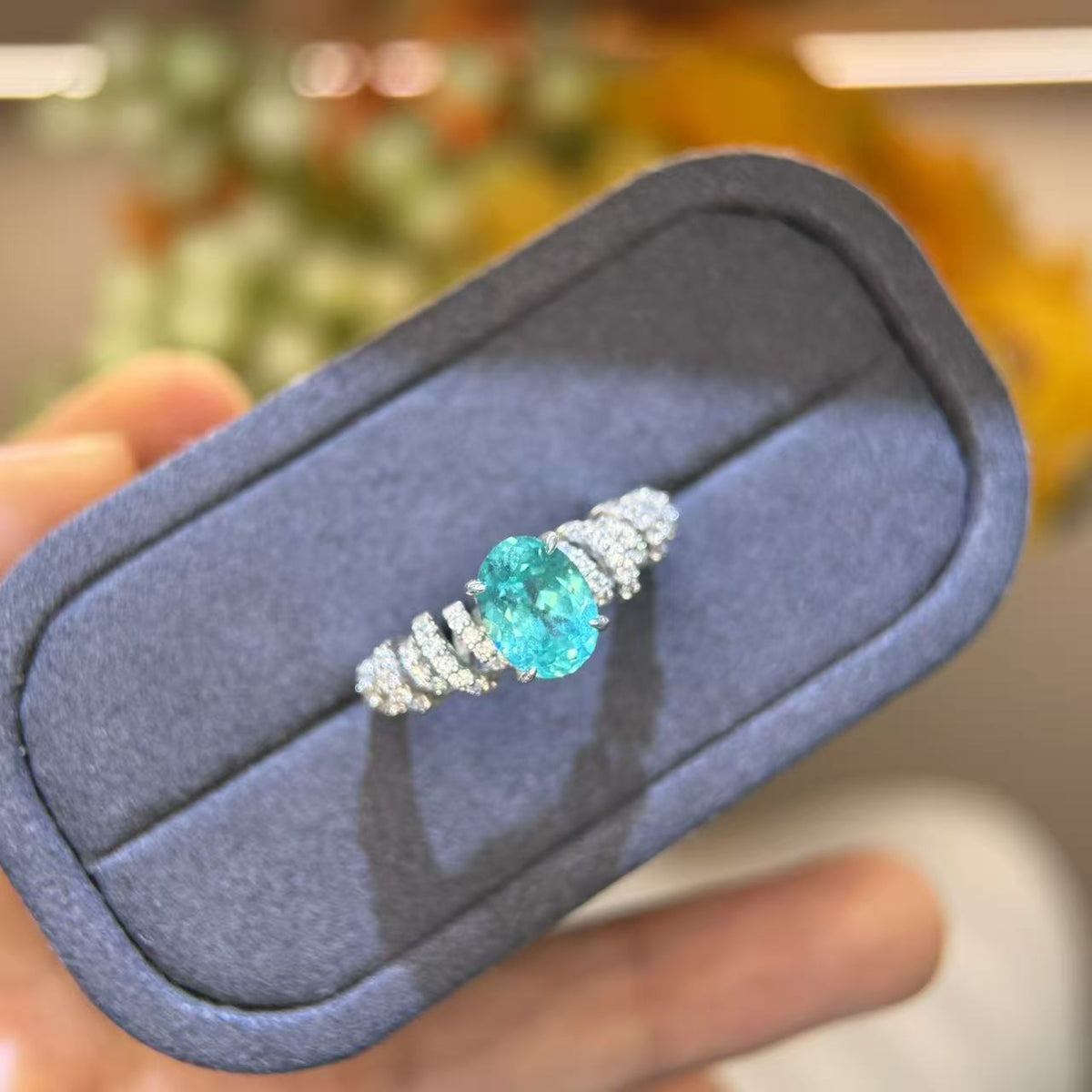 2ct Cultured Paraíba Ring - Ideal for Weddings, Engagements & Everyday Wear