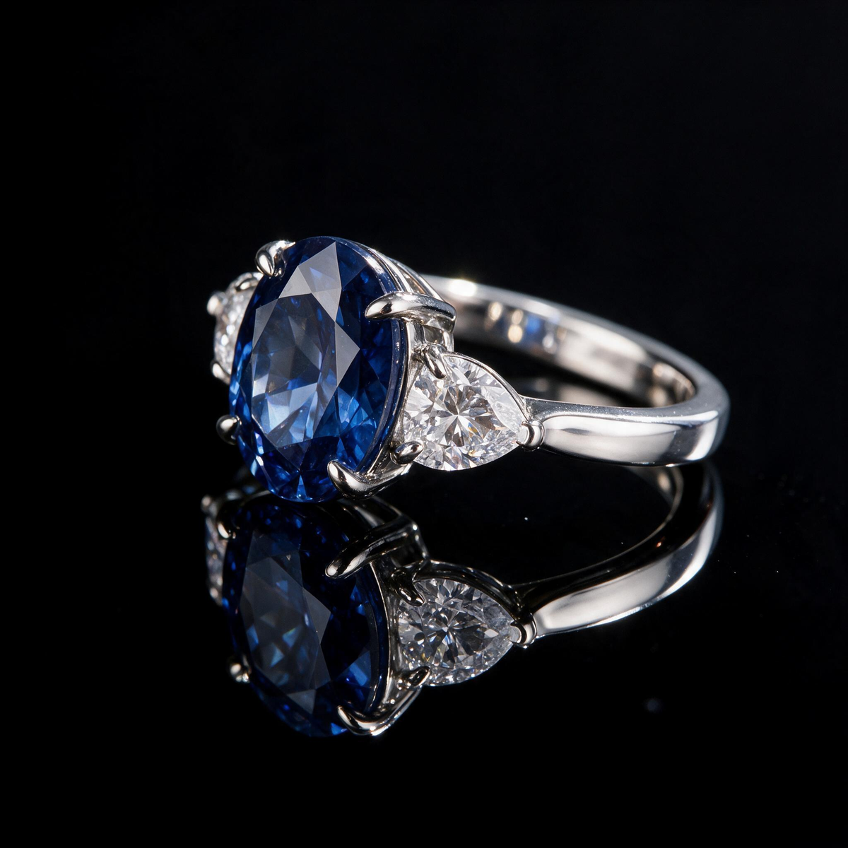 925 Silver Cultured Cornflower Spinel Ring | Perfect Gift for Weddings & Engagements