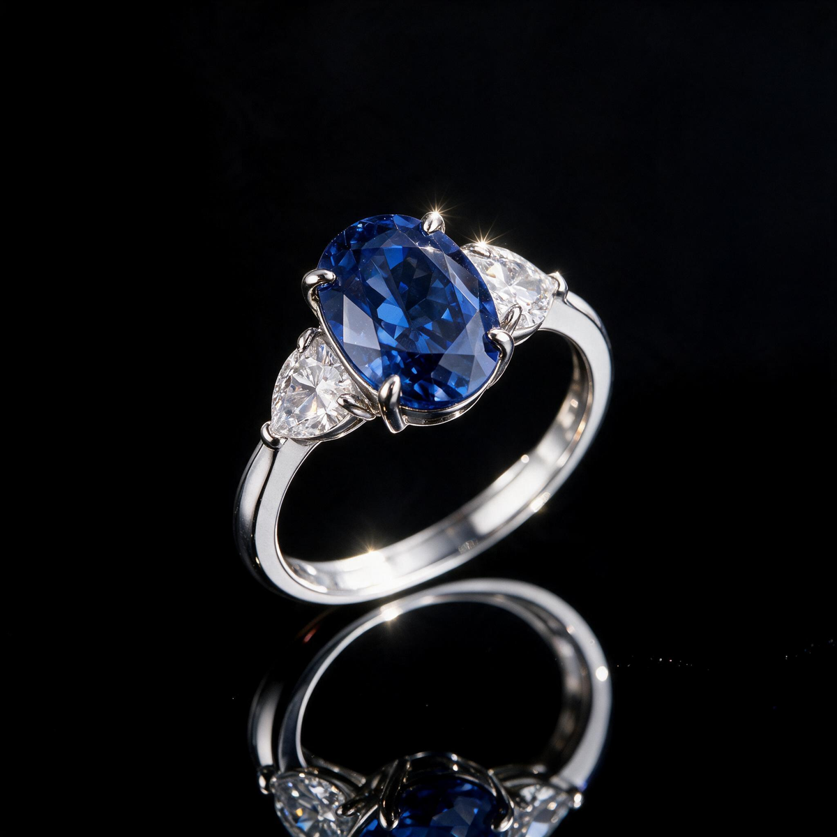 925 Silver Cultured Cornflower Spinel Ring | Perfect Gift for Weddings & Engagements